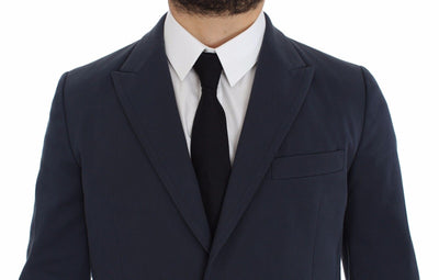 Dolce & Gabbana Blauer Baumwoll-Stretch-Blazer
