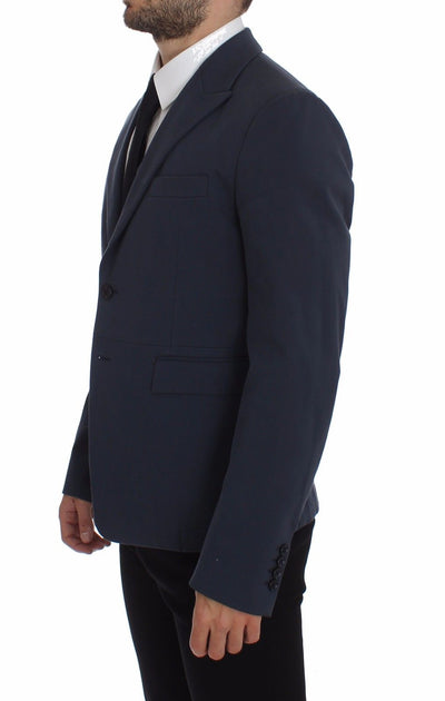 Dolce & Gabbana Blauer Baumwoll-Stretch-Blazer